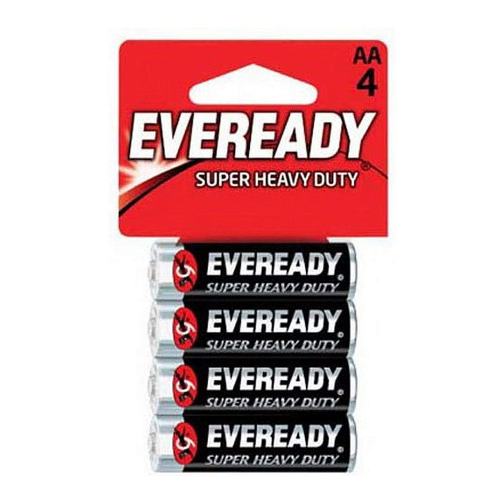 Eveready Super Heavy Duty Batteries, AA, 4 Ea